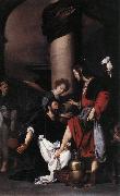 STROZZI, Bernardo St Augustine Washing the Feet of Christ  fg oil painting artist